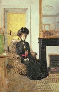 着席女性、1901（油） 作： Edouard Vuillard